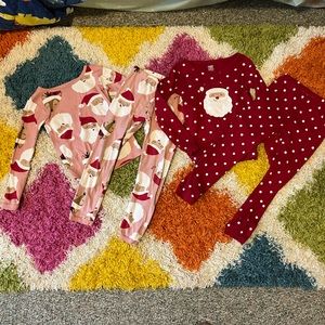 Girls Christmas Santa pajama set of two bundle size 4t